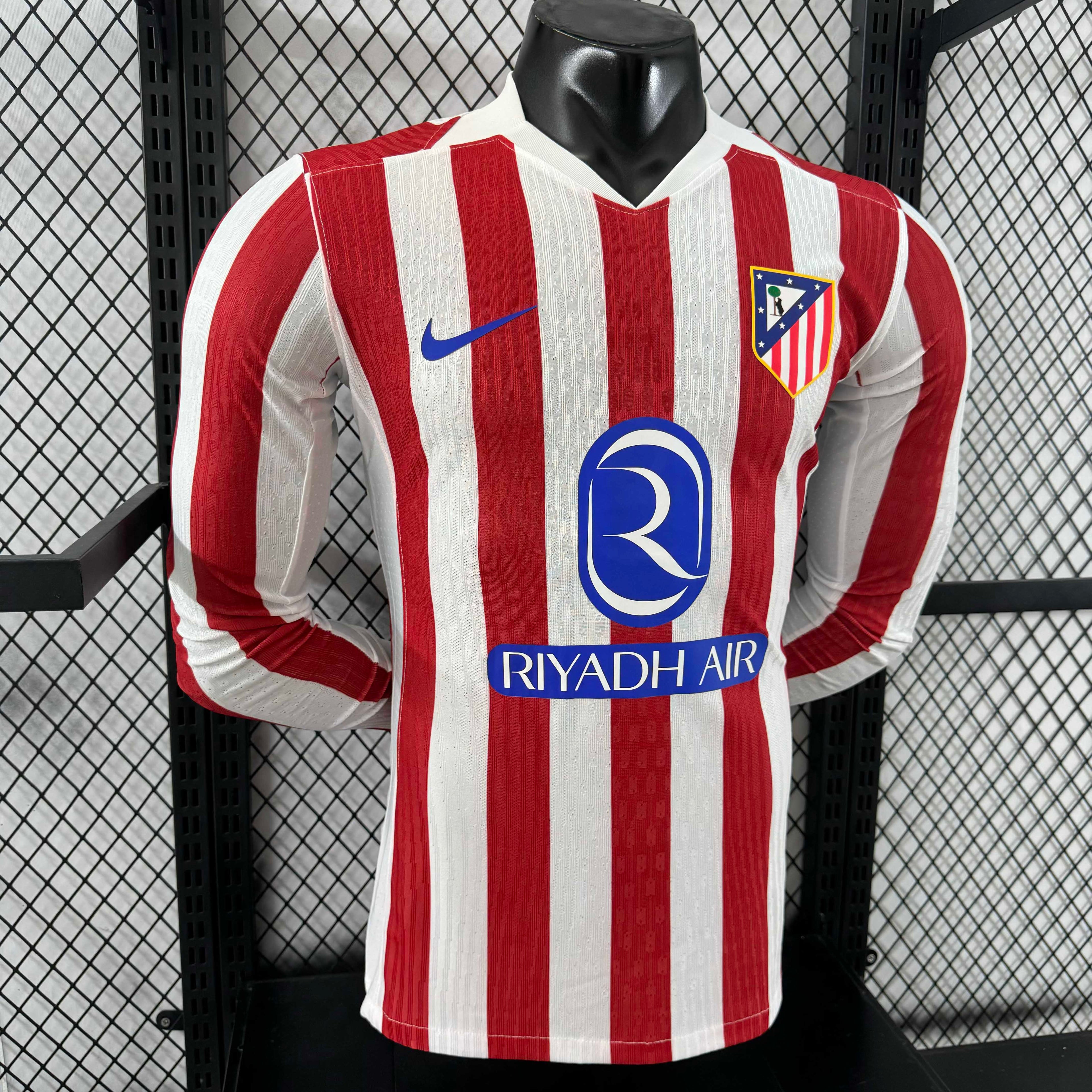 2025/2026 Player Version Atletico Madrid Home Long Sleeve