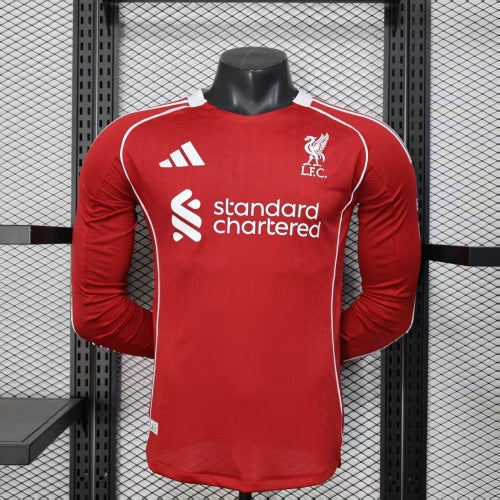 2025/2026 Long Sleeve Liverpool Home Player Version