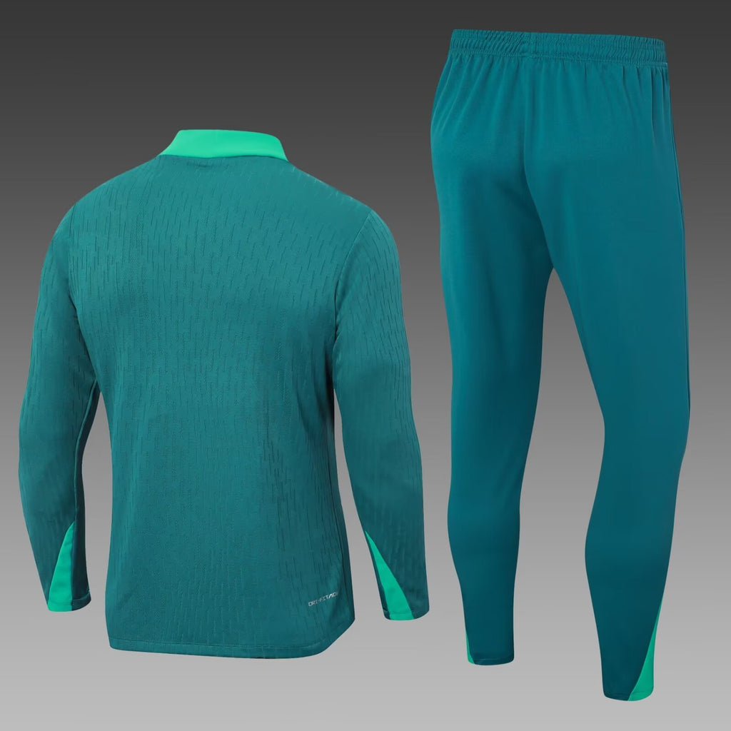 2024 Portugal Half-Pull Training Suit Dark Green