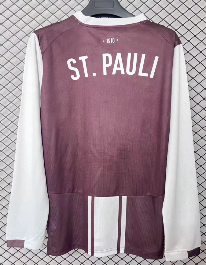 2026/2027 Long Sleeve St Pauli Training Suit Football Jersey 1:1 Thai Quality topjersey