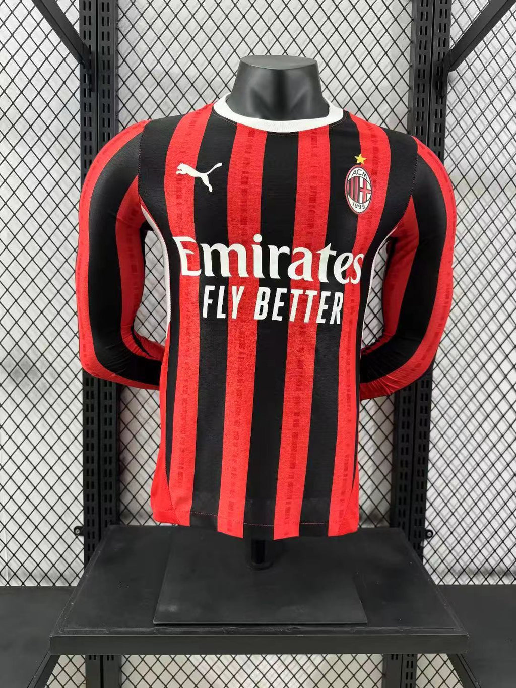 2024/2025 Player Version AC Milan Home Long Sleeve