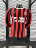 2024/2025 Player Version AC Milan Home Long Sleeve