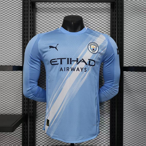 2025/2026 Long Sleeve Player Version Manchester City Home