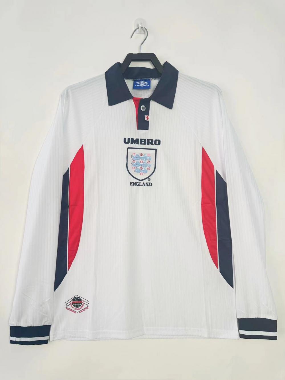 1998 Retro Long Sleeve England Home
