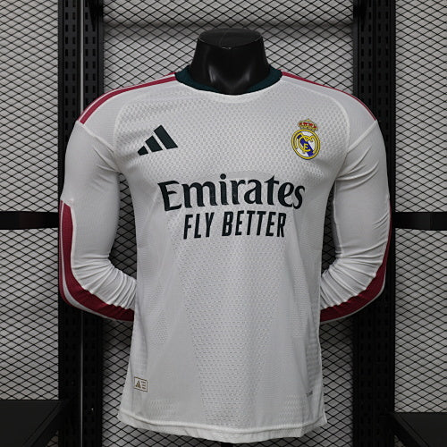 2026/2027  Long Sleeve Player Version Real Madrid Home Jersey 1:1 Thai Quality topjersey