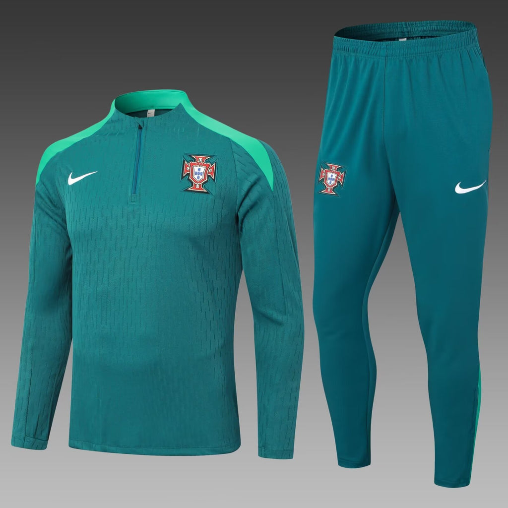 2024 Portugal Half-Pull Training Suit Dark Green
