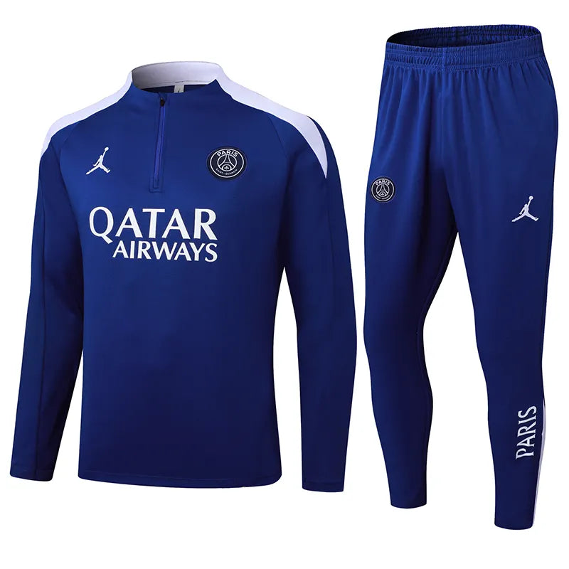 2025/2026 Psg Paris Saint-Germain Half-Pull Training Suit Blue Set
