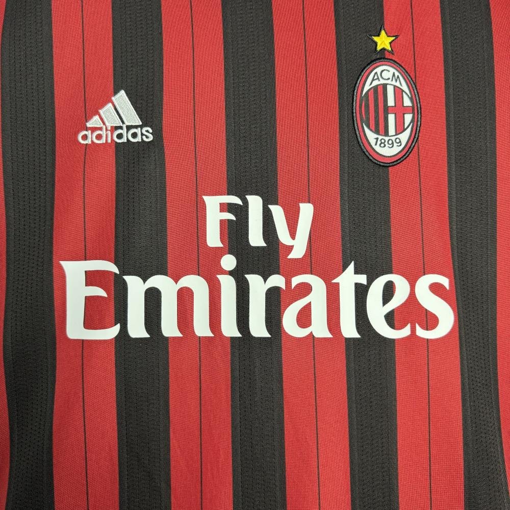 2013/2014 Retro Long Sleeve AC Milan Home