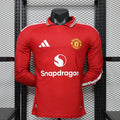 2026/2027 Long Sleeve Player Version Manchester United Home Football Shirt 1:1 Thai Quality topjersey