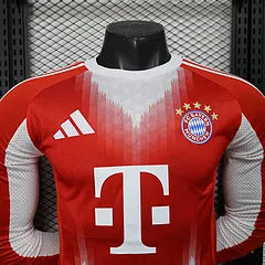 2025-2026 Long Sleeves Player Version Bayern Munich Home
