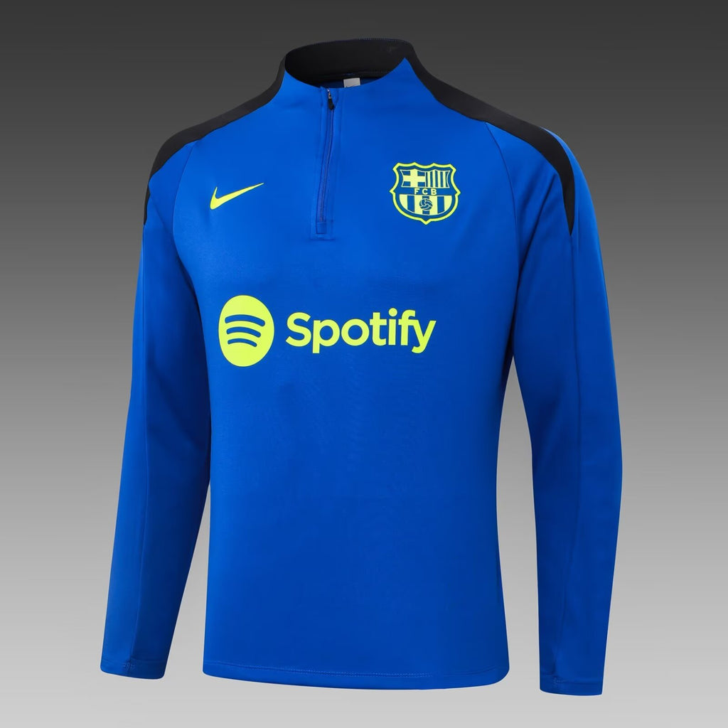 2024/2025 Barcelona Half-Pull Training Suit Color Blue