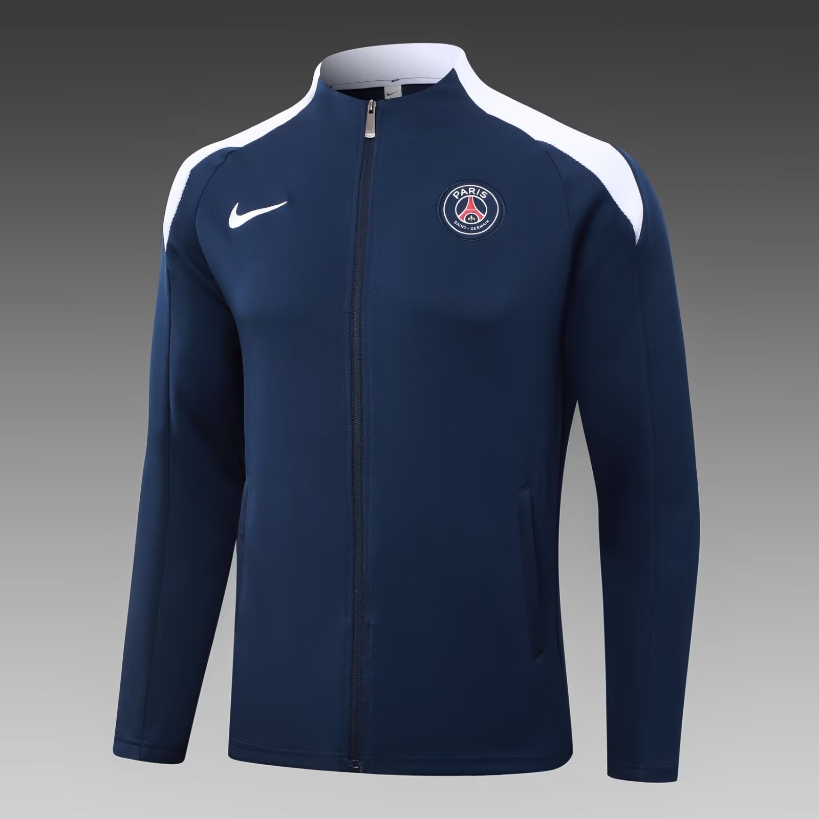 2024/2025 Psg Paris Saint-Germain Long Zipped Jacket Royal Blue