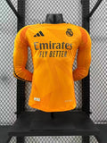 2024/2025 Player Version Real Madrid Away Long Sleeve Jersey