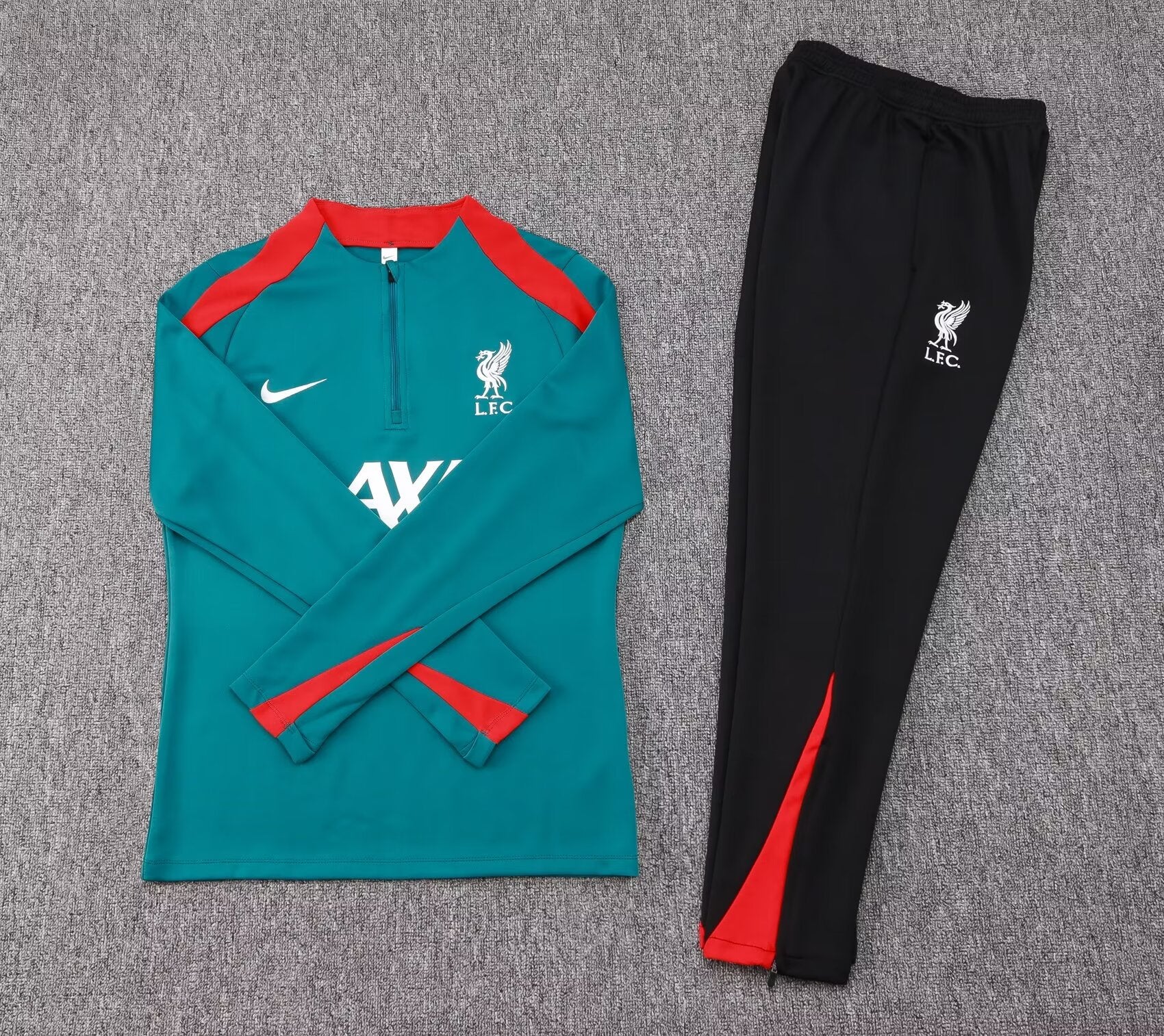 2024/2025 Liverpool Half-Pull Training Suit Green Jersey