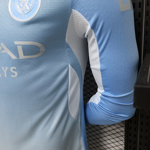 2026/2027 Long Sleeve Player Version Manchester City Home Football Shirt 1:1 Thai Quality topjersey