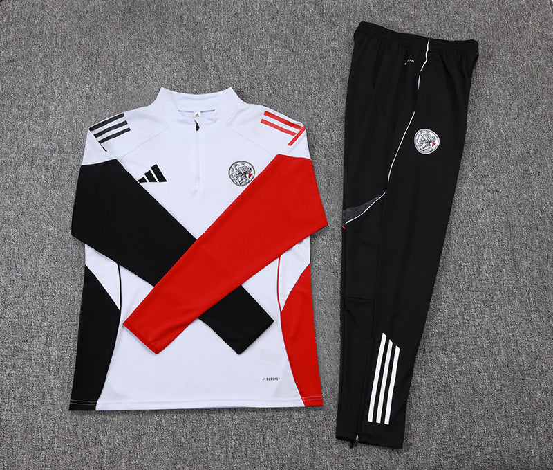 2025/2026 Ajax Half-Pull Training Suit White