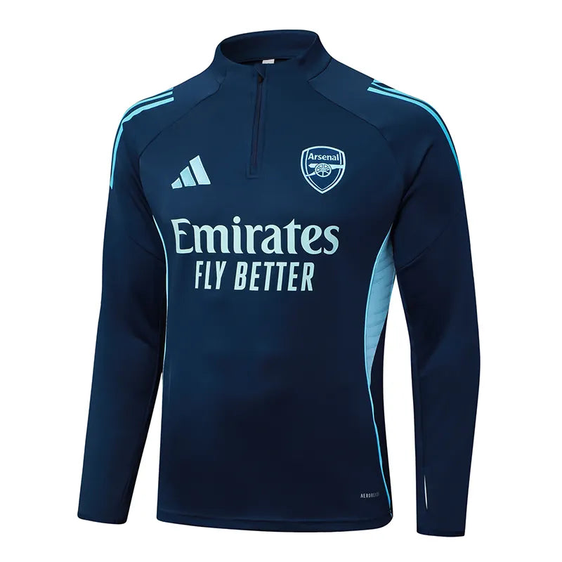 2025/2026 Arsenal Half-Pull Training Suit Royal Blue
