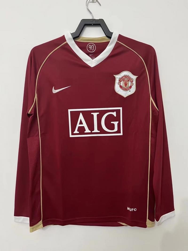 2006/2007 Retro Long Sleeve Manchester United Home