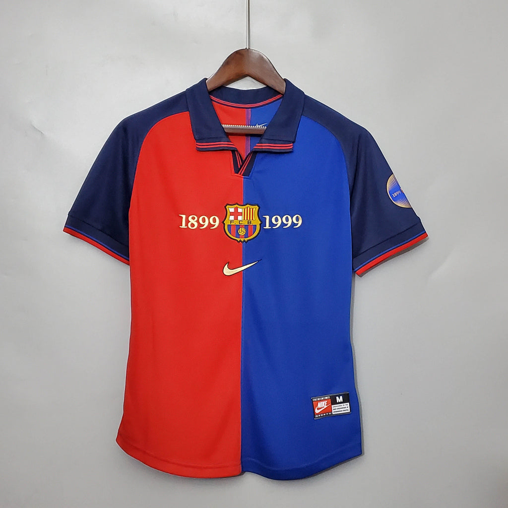 1999/2000 Retro Barcelona Home 100th Anniversary Version
