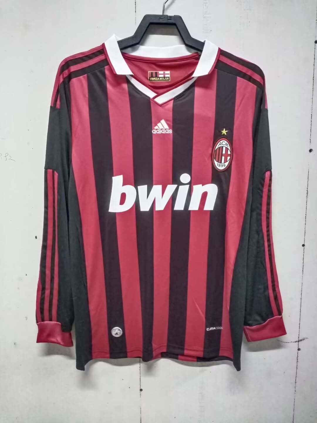2009/2010 Retro Long Sleeve AC Milan Home