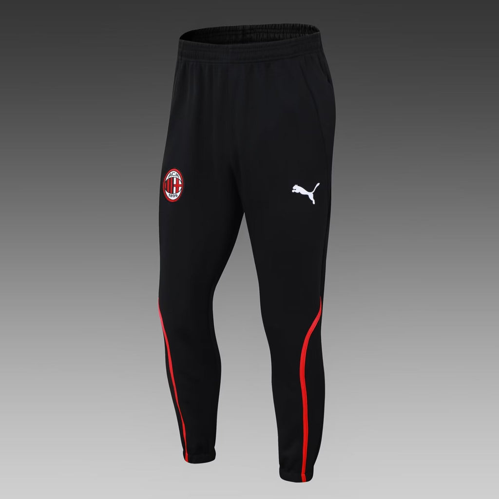 2024/2025 AC Milan Half-Pull Training Suit Black-Red