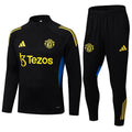 2025/2026 Manchester United Half-Pull Training Suit Black