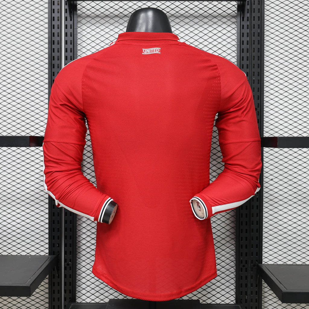2026/2027 Long Sleeve Player Version Manchester United Home Football Shirt 1:1 Thai Quality topjersey