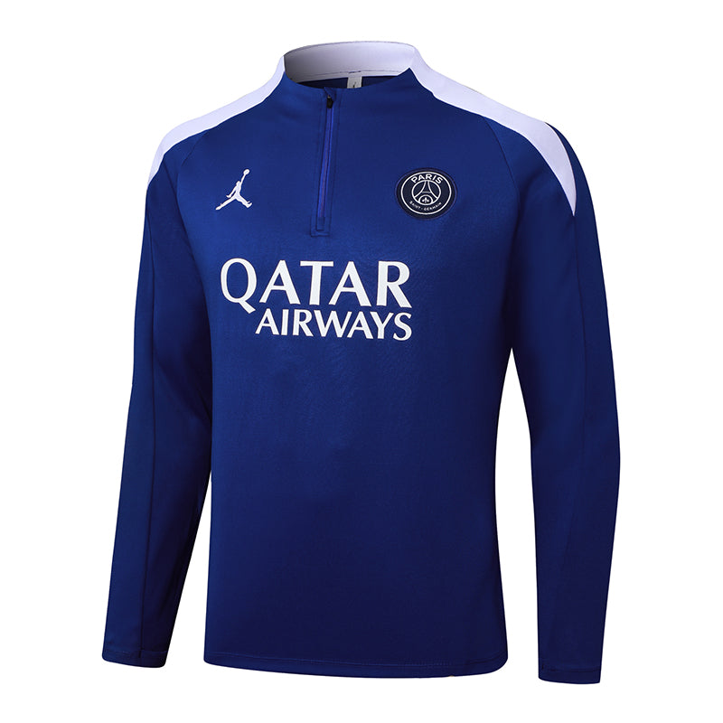 2025/2026 Psg Paris Saint-Germain Half-Pull Training Suit Blue Set