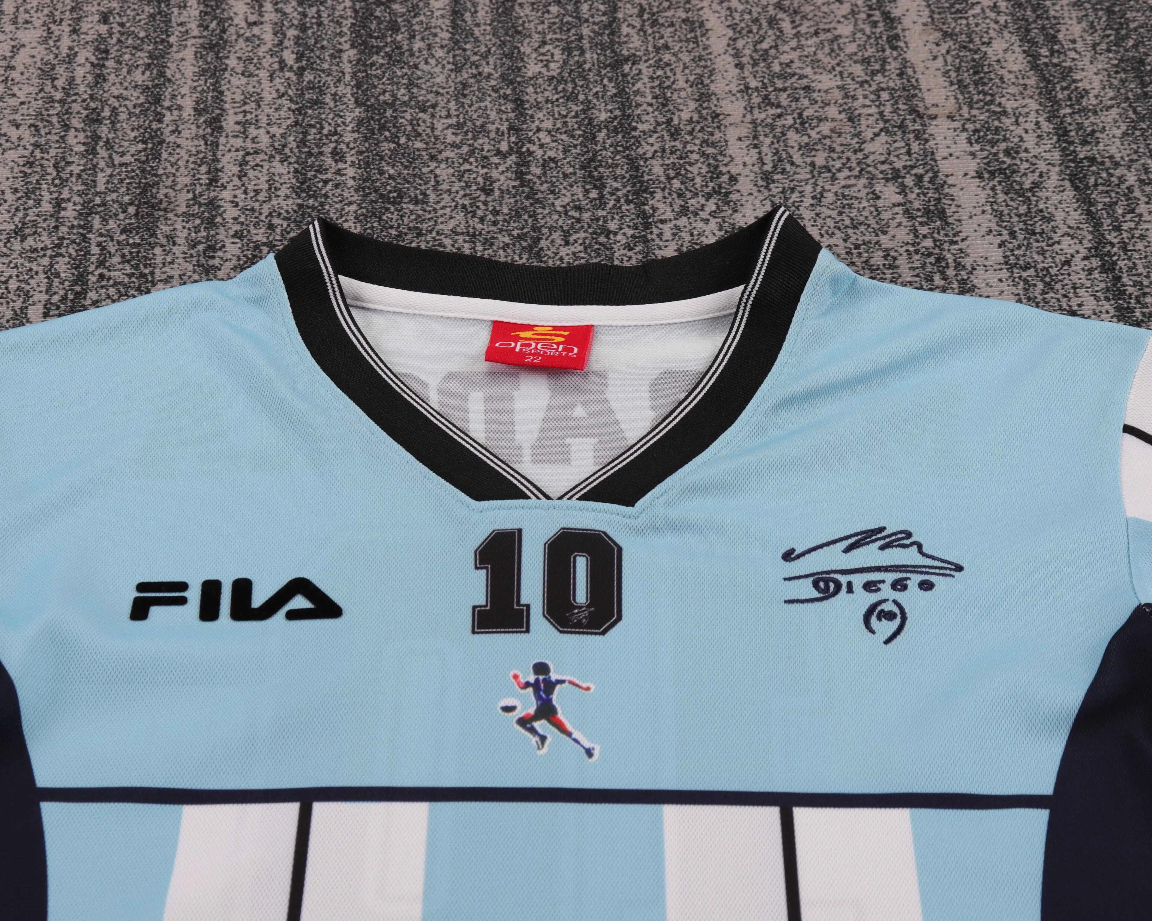 2001 Retro Argentina National Team Maradona Commemorative Edition Jersey