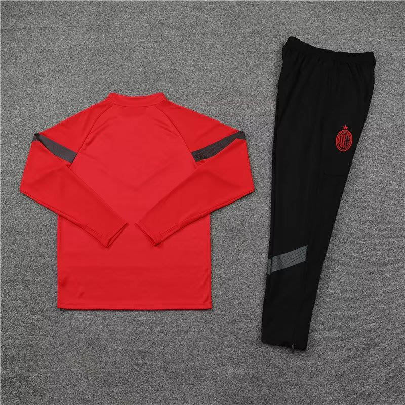 2022/2023 AC Milan Half-Pull Training Suit Red
