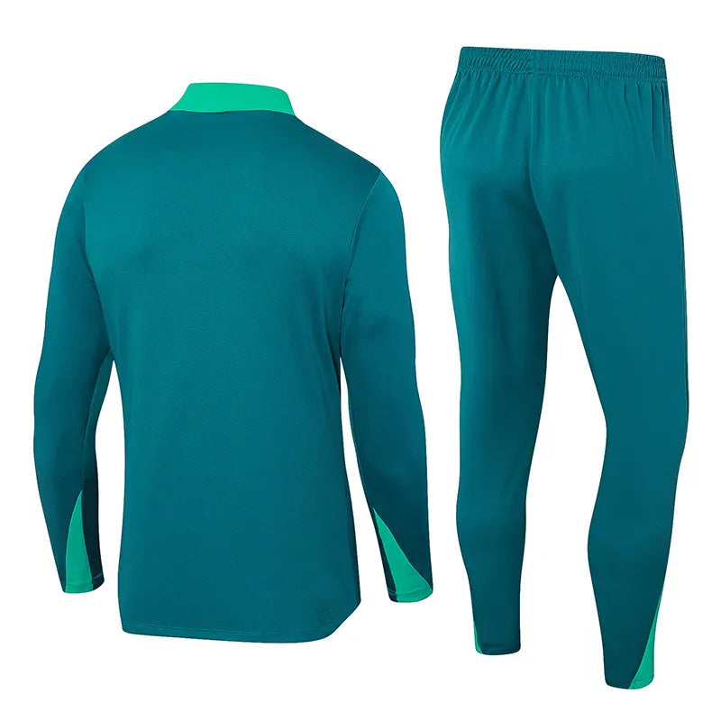 2024-2025 Portugal Half-Pull Training Suit Dark Green