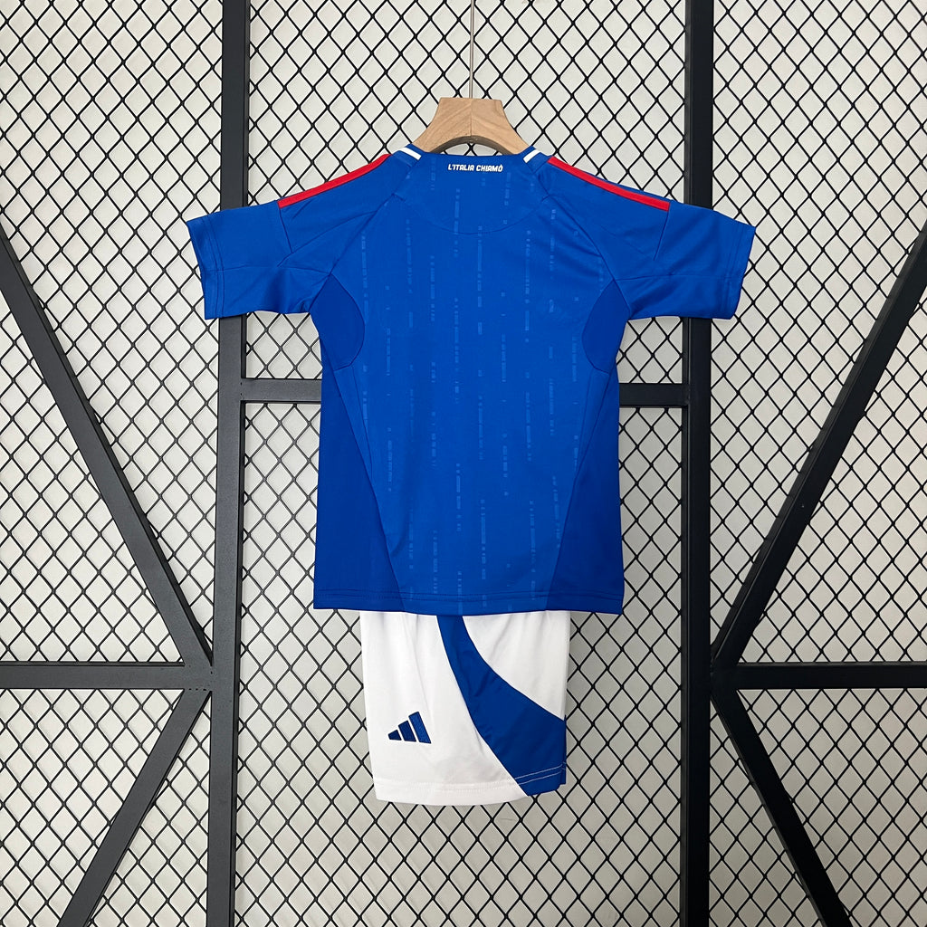 2024-2025 Italy Home Soccer Shirt Kids Size