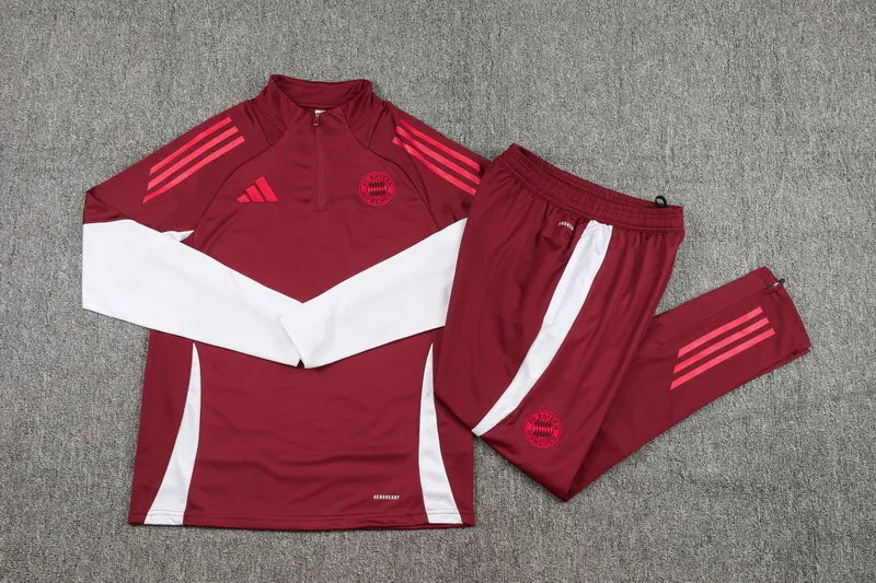 2024 Bayern Half-Pull Training Suit Red Jersey Set
