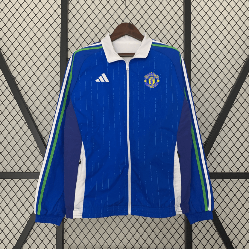 2024/2025 Manchester United Reversible Windbreaker Blue-White