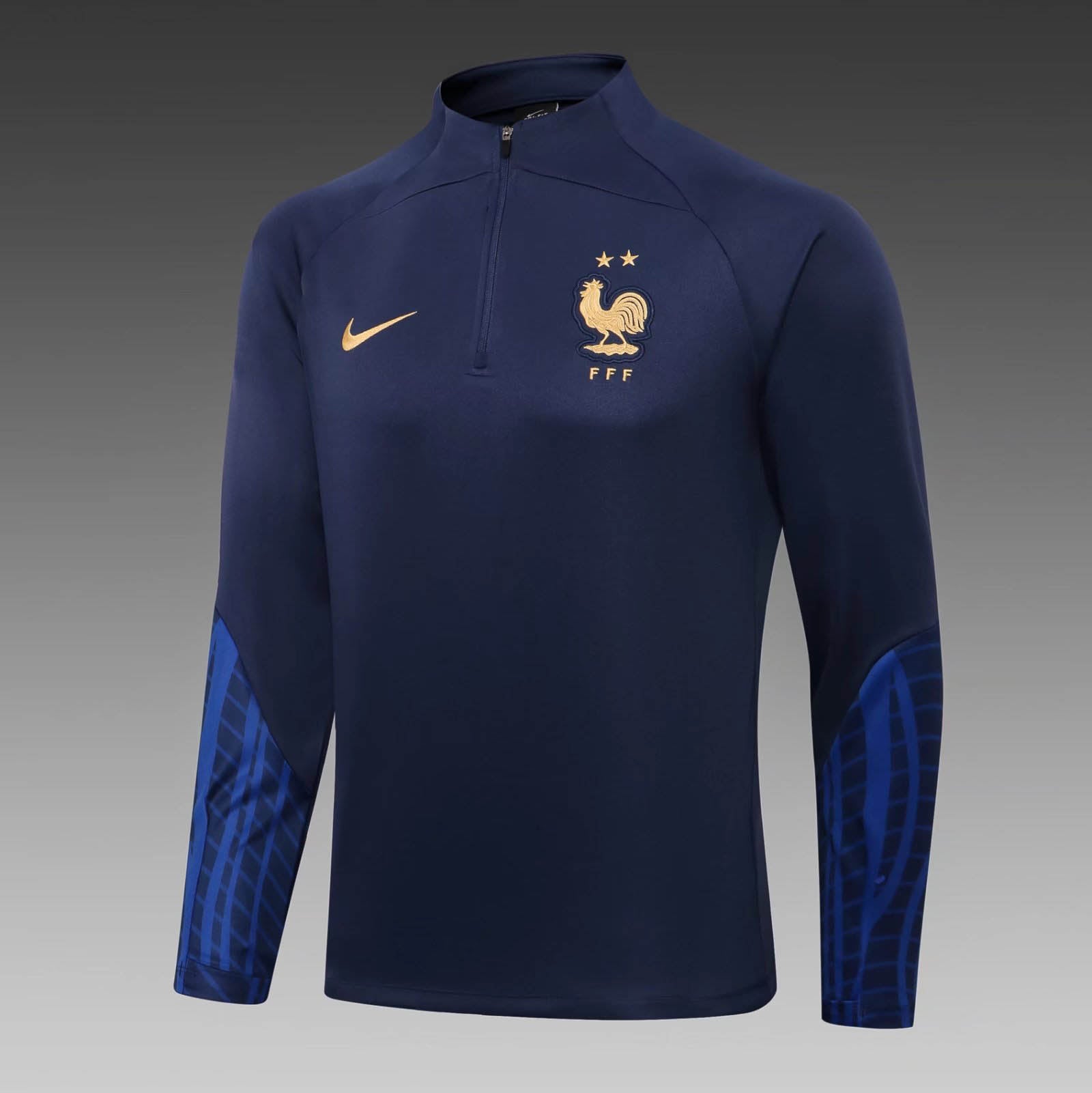 2022 France Half-Pull Training Suit Royal Blue