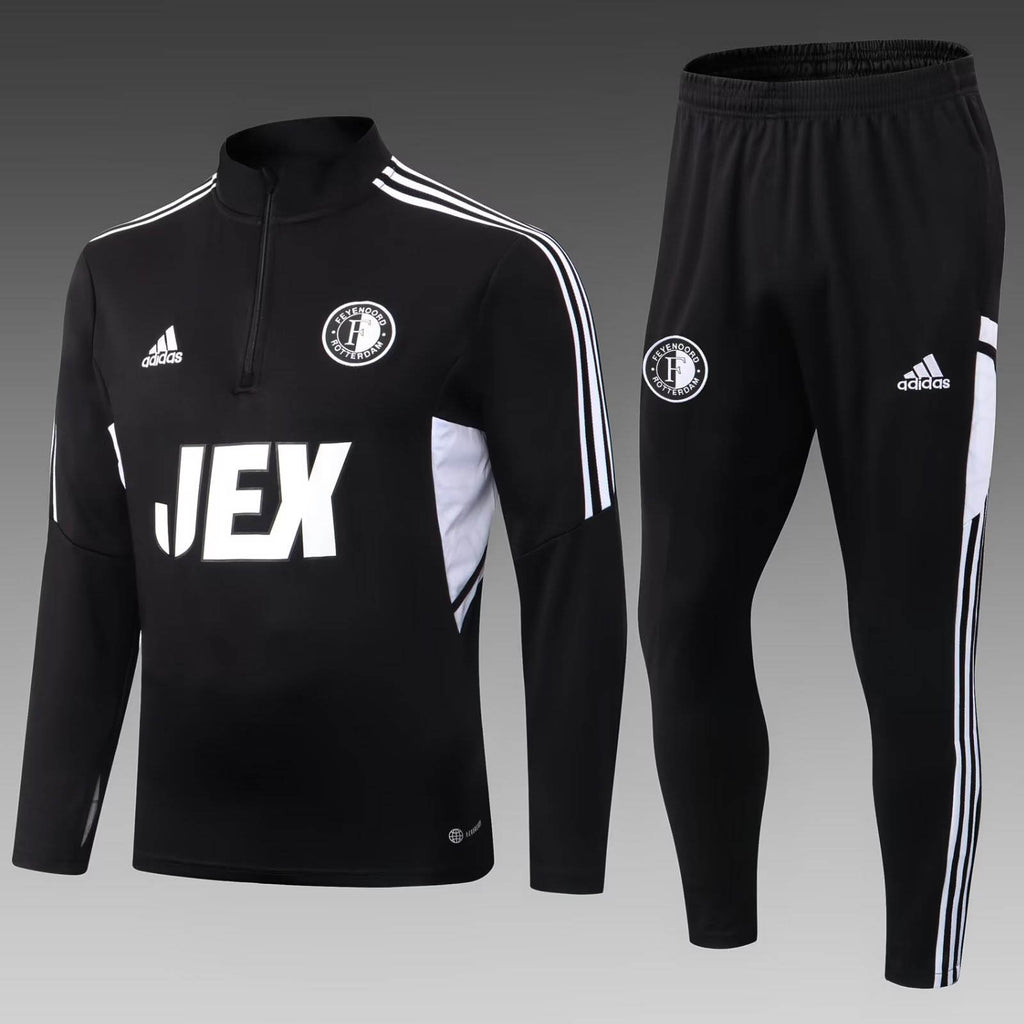 2022/2023 Feyenoord Rotterdam Half-Pull Training Suit Black