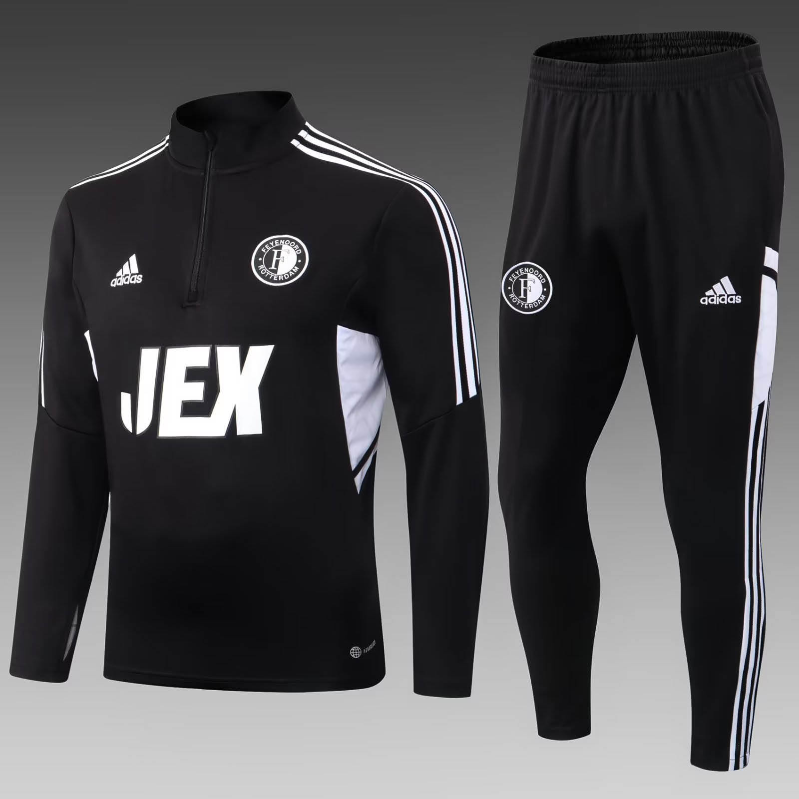 2022/2023 Feyenoord Rotterdam Half-Pull Training Suit Black