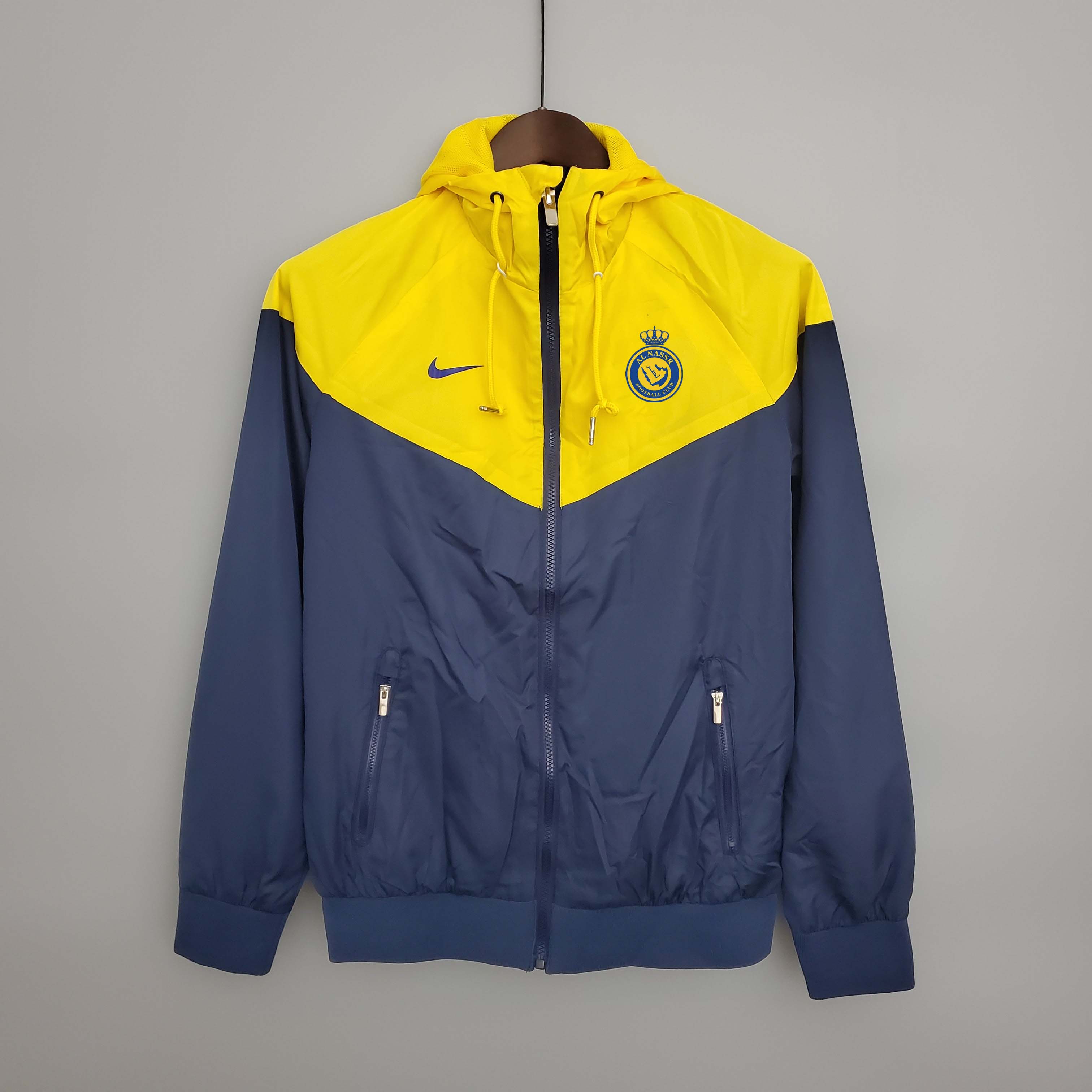 2023/2024 Al-Nassr Windbreaker Navy blue and yellow