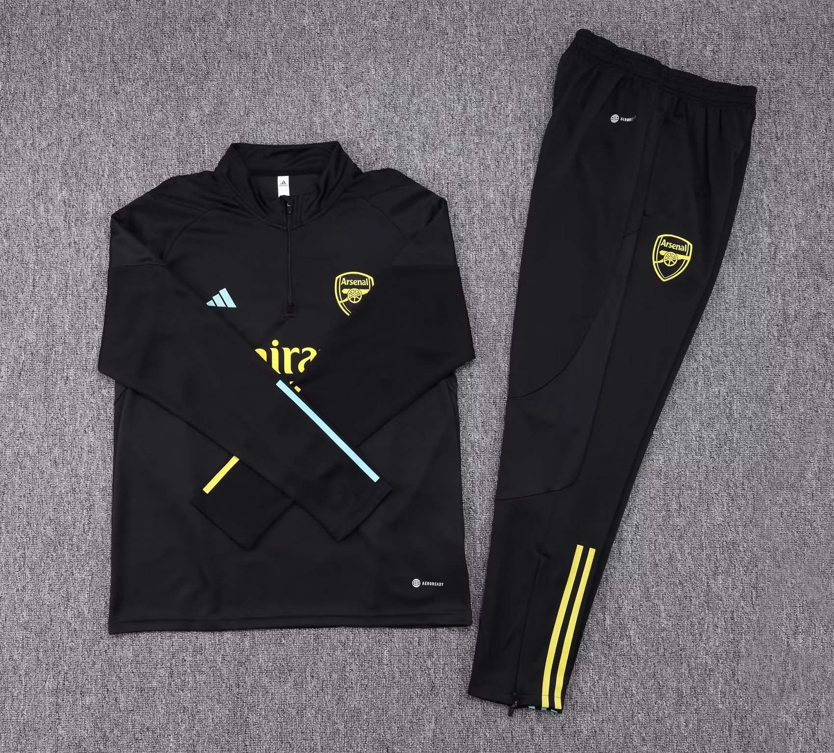 2023/2024 Arsenal Half-Pull Training Suit black
