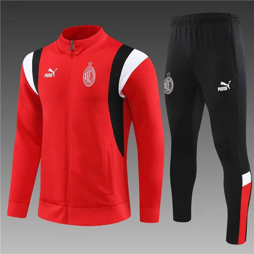 2023/2024 AC Milan Long Zipped Jacket Red