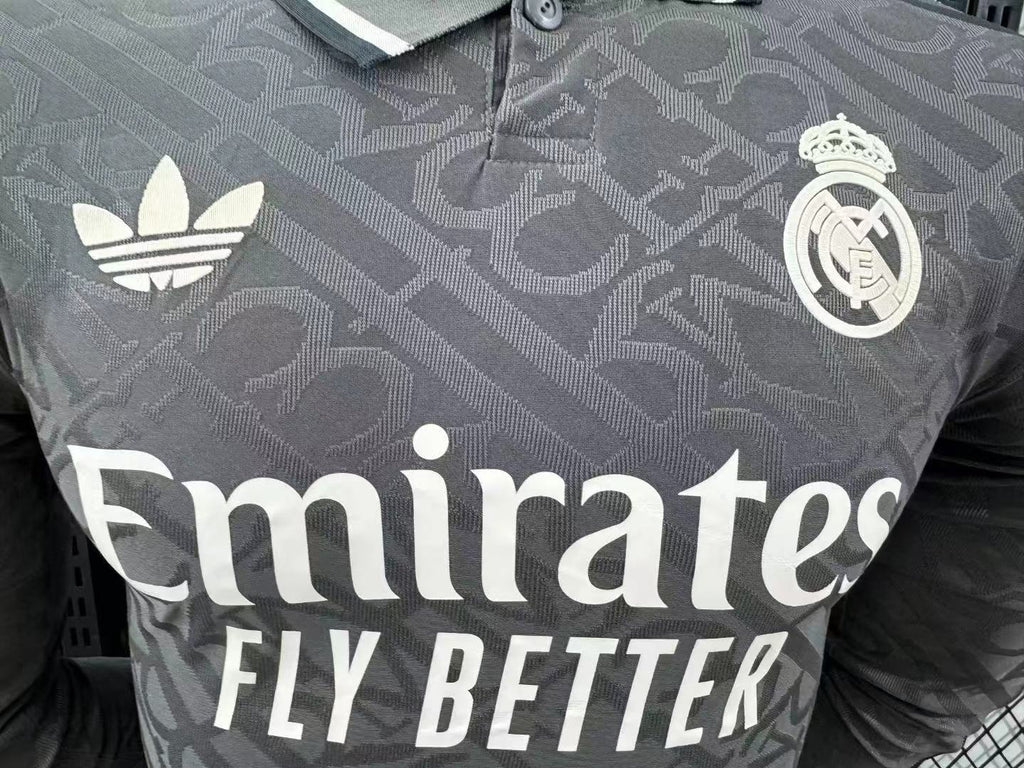 2024/2025 Player Version Real Madrid Third Away Long Sleeve Jersey