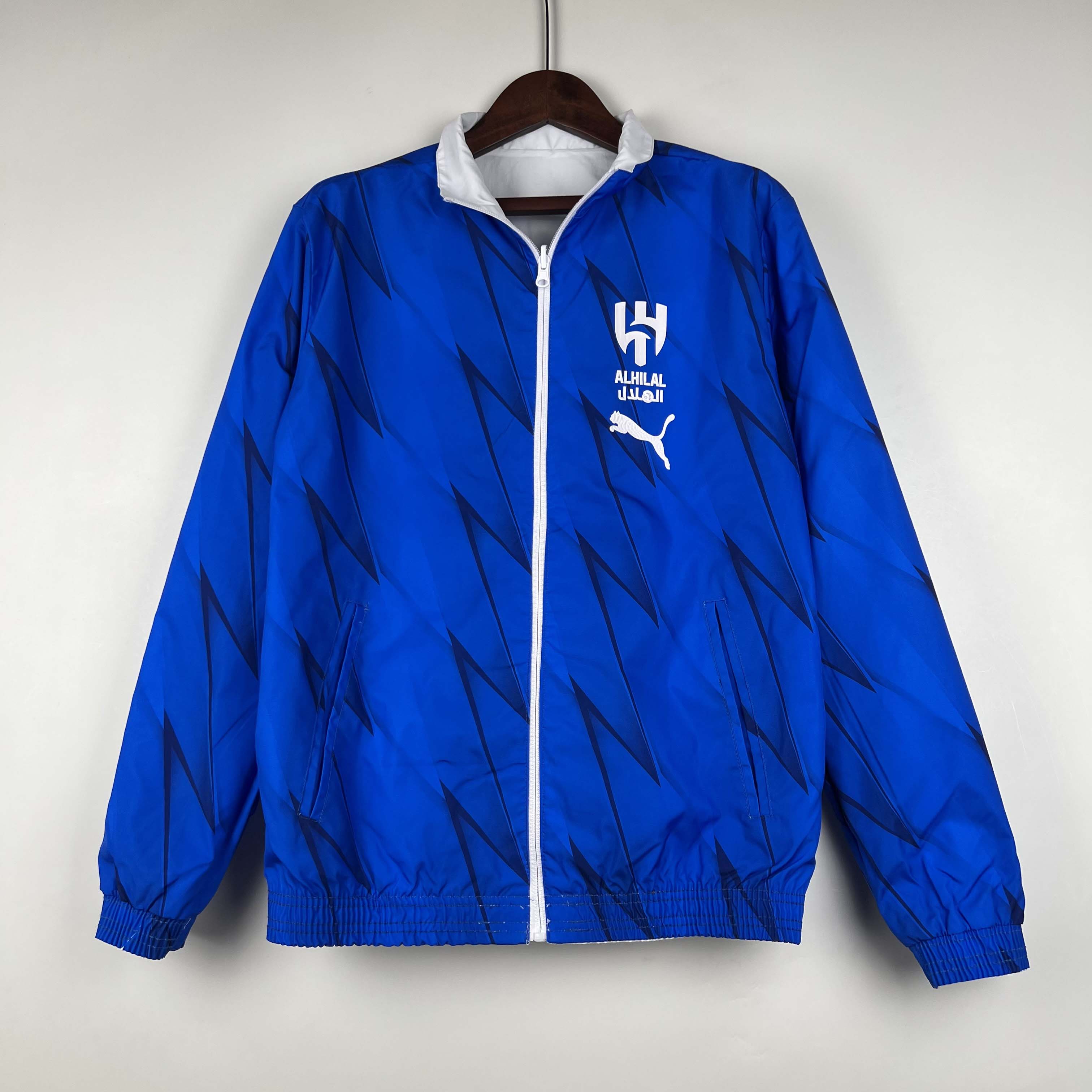2023/2024 Al-Nassr Reversible Windbreaker(White-Blue)