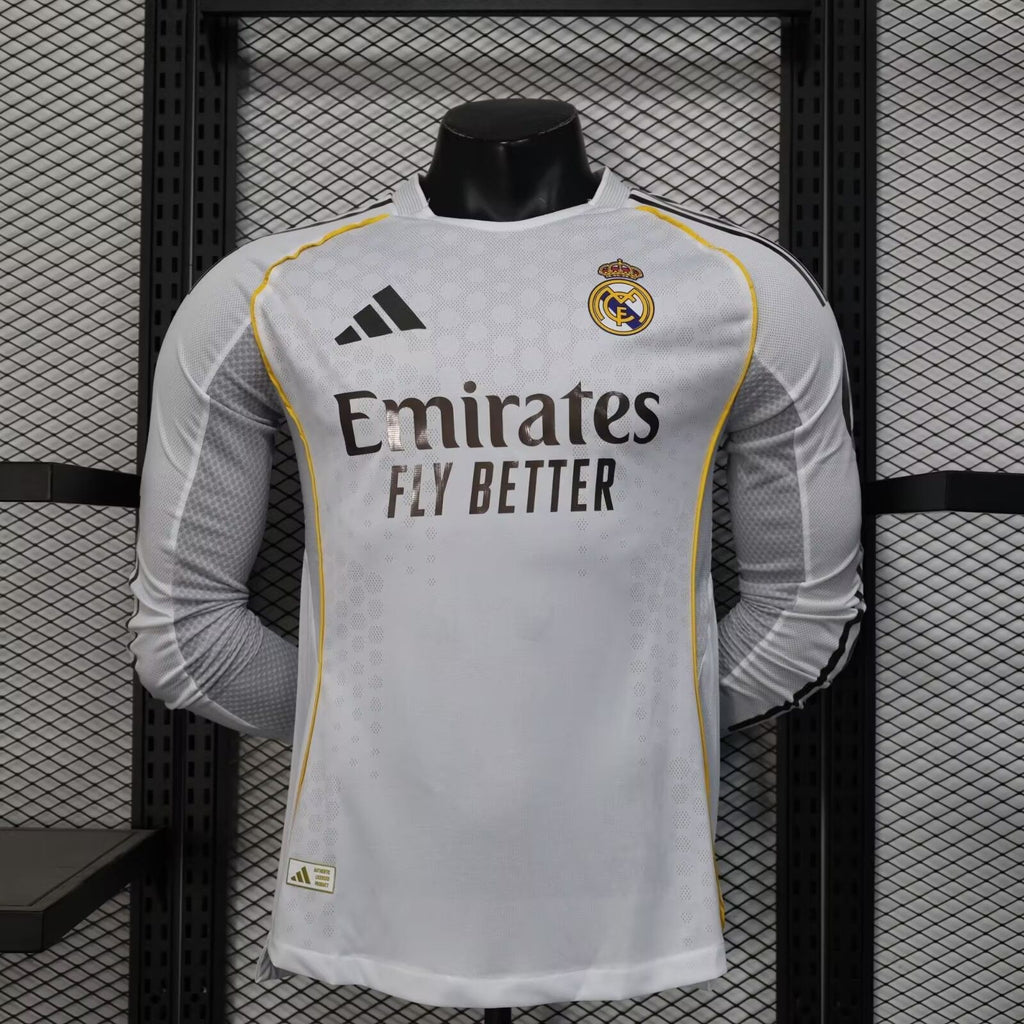 2025/2026 Long Sleeve Player Version Real Madrid Home