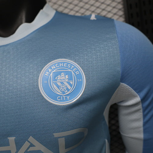 2026/2027 Long Sleeve Player Version Manchester City Home Football Shirt 1:1 Thai Quality topjersey