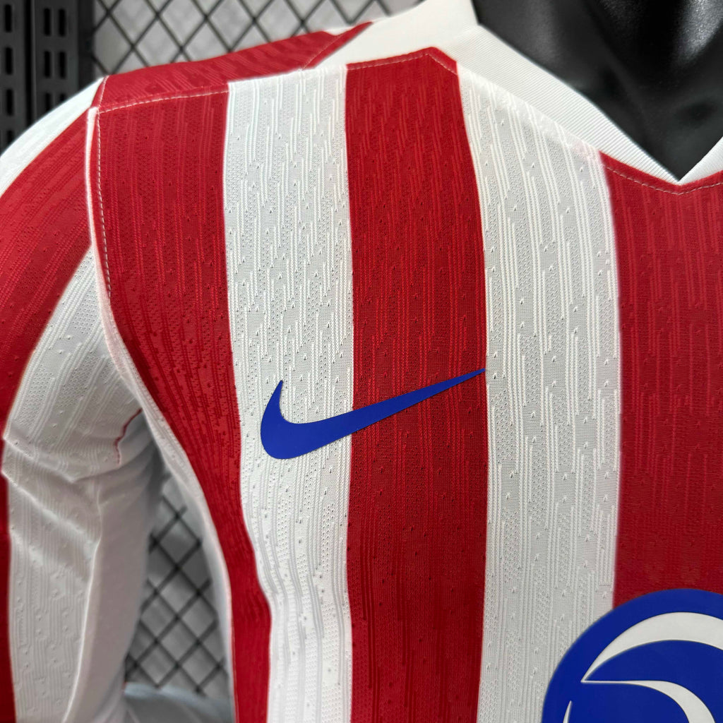 2025/2026 Player Version Atletico Madrid Home Long Sleeve