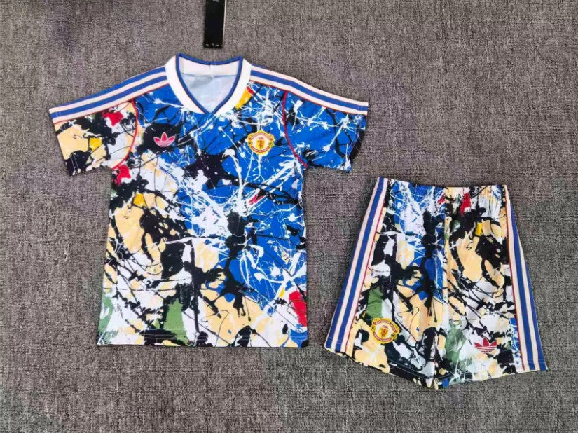 2026/2027 Kids Size Manchester United Special Retro Collaboration Edition Football Shirt 1:1 Thai Quality