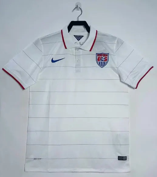 2014 Retro United States  Home Soccer Shirt