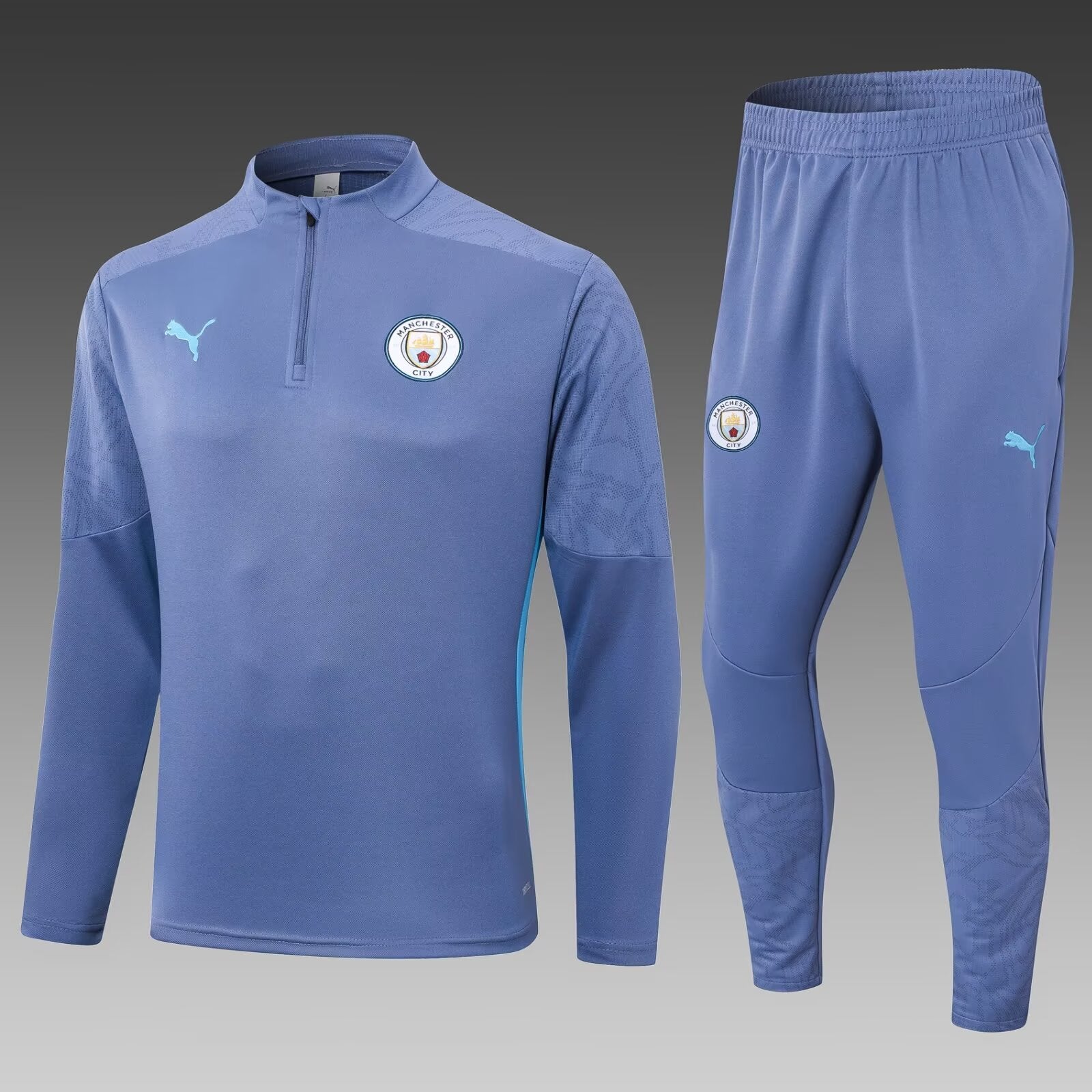 2024/2025 Manchester City Half-Pull Training Suit Grey