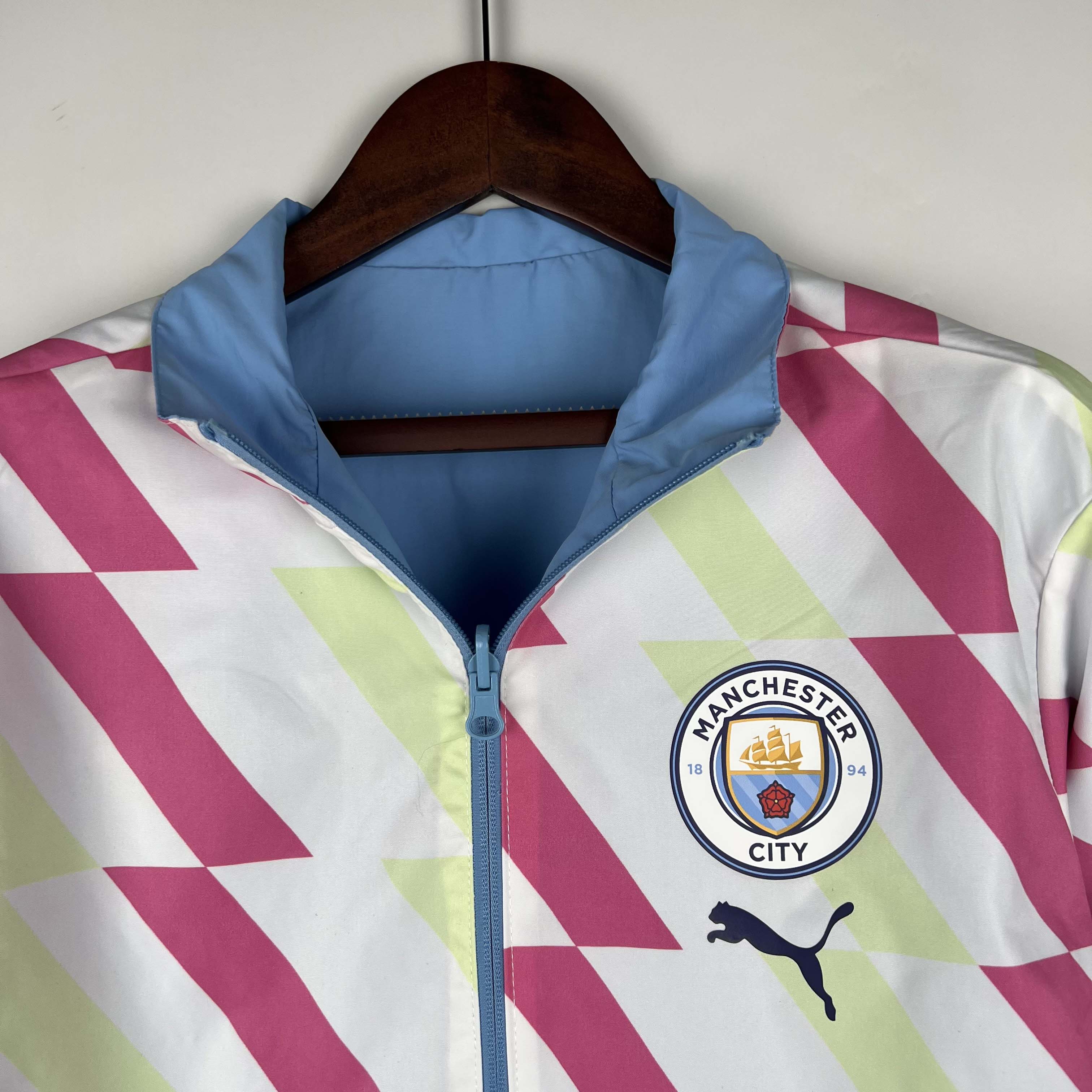 2023/2024 Manchester City Reversible Windbreaker Blue