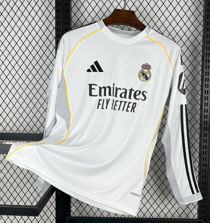 2025/2026 Long Sleeves Real Madrid Home